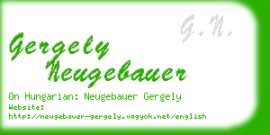 gergely neugebauer business card